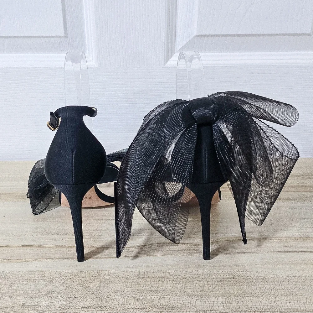 Jimmy Choo Aveline 100 Bow Ankle Strap Sandals Heels Size 40.5/10.5 - Picture 12 of 16